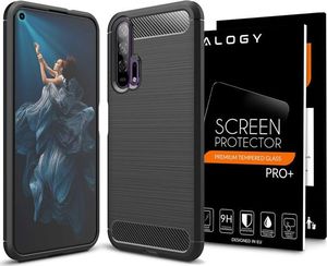 Alogy Etui Alogy Rugged Armor do Huawei Honor 20 Pro czarne + szkło Alogy uniwersalny 10