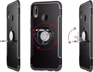 Alogy Etui Alogy pancerne Huawei P20 Lite Ring czarne + Szkło uniwersalny 2