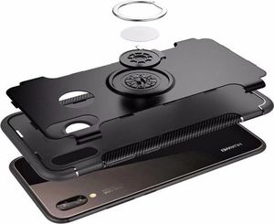 Alogy Etui Alogy pancerne Huawei P20 Lite Ring czarne + Szkło uniwersalny 4