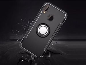 Alogy Etui Alogy pancerne Huawei P20 Lite Ring czarne + Szkło uniwersalny 7