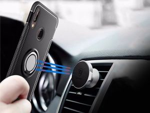 Alogy Etui Alogy pancerne Huawei P20 Lite Ring czarne + Szkło uniwersalny 8