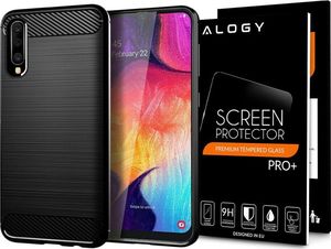 Alogy Etui Alogy Rugged Armor do Samsung Galaxy A30S/A50/A50S czarne + Szkło uniwersalny 14