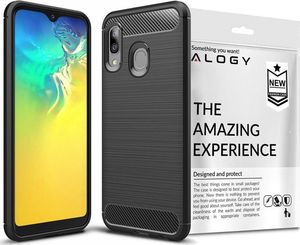 Alogy Etui Alogy Rugged Armor do Samsung Galaxy A20e czarne + Szkło Alogy uniwersalny 1