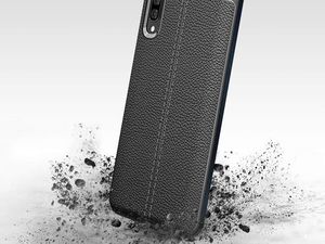 Alogy Etui Alogy Leather Armor do Samsung Galaxy A70/A70S czarne + Szkło Alogy uniwersalny 5