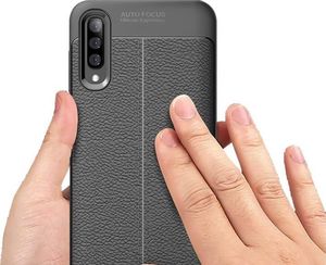 Alogy Etui Alogy Leather Armor do Samsung Galaxy A70/A70S czarne + Szkło Alogy uniwersalny 7