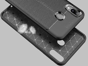 Alogy Etui Alogy Leather Armor do Samsung Galaxy A30 czarne + Szkło uniwersalny 3