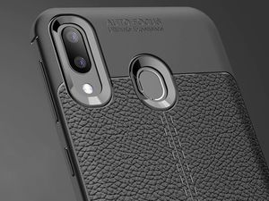 Alogy Etui Alogy Leather Armor do Samsung Galaxy A30 czarne + Szkło uniwersalny 4