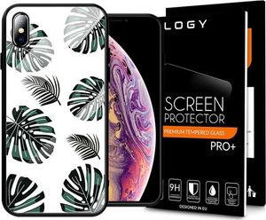 Alogy Etui Alogy Glass Armor Case do Apple iPhone XS Max Liście + Szkło uniwersalny 8