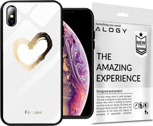 Alogy Etui Alogy Glass Armor Case do Apple iPhone XS Max białe serce + Szkło uniwersalny 7