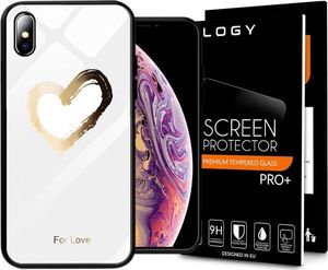 Alogy Etui Alogy Glass Armor Case do Apple iPhone XS Max białe serce + Szkło uniwersalny 8