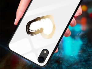 Alogy Etui Alogy Glass Armor Case do Apple iPhone XR białe serce + Szkło uniwersalny 4