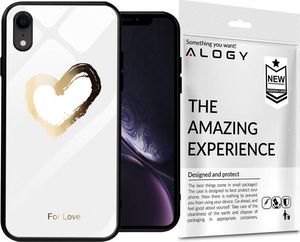 Alogy Etui Alogy Glass Armor Case do Apple iPhone XR białe serce + Szkło uniwersalny 7