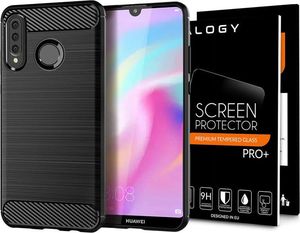 Alogy Etui Alogy Rugged Armor do Huawei P30 Lite czarne + Szkło Alogy uniwersalny 2