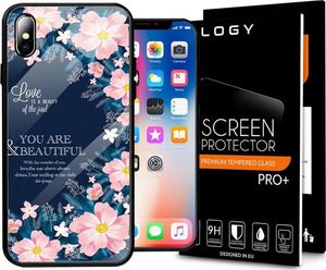 Alogy Etui Alogy Glass Armor Case do Apple iPhone X/XS Kwiaty + Szkło Alogy uniwersalny 6