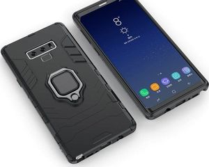 Alogy Etui Alogy Stand Ring Armor do Samsung Galaxy Note 9 czarne + Szkło Alogy uniwersalny 2