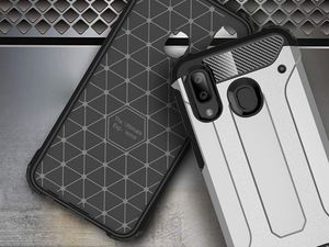 Alogy Etui Alogy Hard Armor do Samsung Galaxy A40 Czarne + Szkło uniwersalny 7