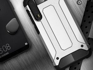 Alogy Etui Alogy Hard Armor do Samsung Galaxy A30S/A50/A50S Srebrne + Szkło uniwersalny 5