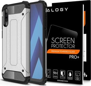 Alogy Etui Alogy Hard Armor do Samsung Galaxy A30S/A50/A50S Srebrne + Szkło uniwersalny 8