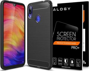 Alogy Etui Alogy Rugged Armor Xiaomi Redmi Note 7/7 Pro czarne + Szkło uniwersalny 9