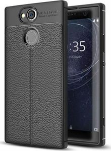 Alogy Etui pancerne Alogy leather case Sony Xperia XA2 czarne +Szkło uniwersalny 1
