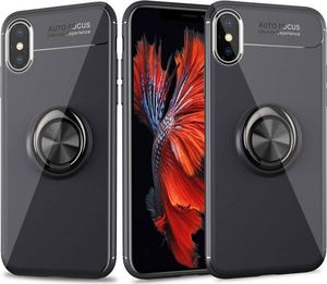 Alogy Etui Alogy Ring Holder Armor Apple iPhone XS Max + Szkło 9H uniwersalny 2