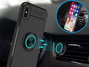 Alogy Etui Alogy Ring Holder Armor Apple iPhone XS Max + Szkło 9H uniwersalny 6
