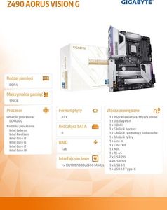 Płyta główna Gigabyte Z490 VISION G 5