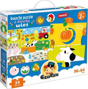 Czuczu CzuCzu Duuuże puzzle z dziurką Wieś 1