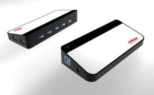 HUB USB Roline 7-portowy USB 3.0 Czarno-biały 2