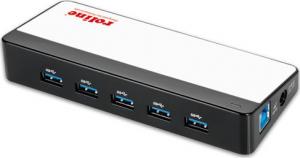 HUB USB Roline 7-portowy USB 3.0 Czarno-biały 1