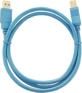 Kabel USB Qoltec USB-A - USB-B 1 m Niebieski (5901878523088) 2