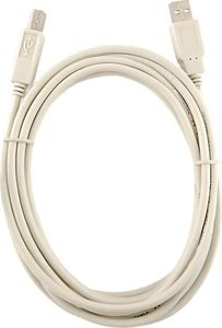 Kabel USB Qoltec USB-A - USB-B 3 m Beżowy (5901878523217) 2