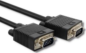 Kabel Qoltec D-Sub (VGA) - D-Sub (VGA) 10m czarny (5901878523316) 1