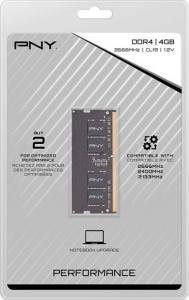 Pamięć do laptopa PNY Performance, SODIMM, DDR4, 4 GB, 2666 MHz, CL19 (MN4GSD42666) 2