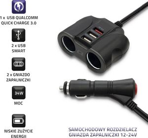 Ładowarka Qoltec 3.1 A  (5901878506401) 3