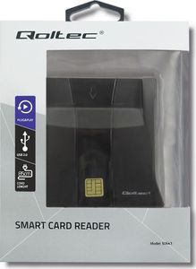 Qoltec Inteligentny czytnik chipowych kart ID 6