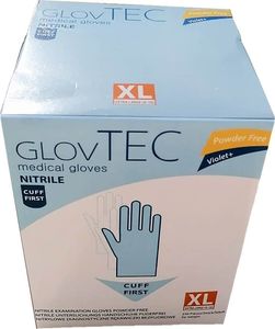 GlovTec rękawiczki nitrylowe, fioletowe, 250 sztuk, rozmiar L (OS3572-3517) 1