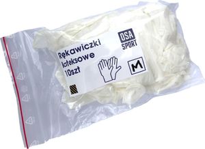 OSA Sport Rękawiczki lateksowe pudrowane 10szt. : Rozmiar - S, Kolor - Biały 1