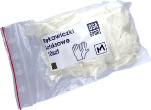 OSA Sport Rękawiczki lateksowe pudrowane 10szt. : Rozmiar - XS, Kolor - Ecru 1
