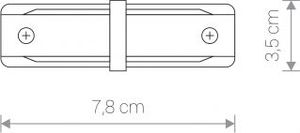 Nowodvorski Łącznik prosty do szyn Nowodvorski Profile Straight Connector biały 9454 2