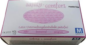 Safety Comfort Safety Comfort Rękawice lateksowe bezpudrowe 100szt. : Rozmiar - M 1