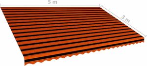 vidaXL Tkanina do markizy, pomarańczowo-brązowa, 500 x 300 cm 4