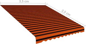 vidaXL Tkanina do markizy, pomarańczowo-brązowa, 350 x 250 cm 5