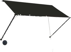 vidaXL Markiza zwijana z LED, 250 x 150 cm, antracytowa 3