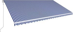 vidaXL Automatycznie zwijana markiza, 600 x 300 cm, niebiesko-biała 1