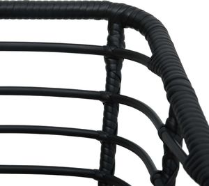 vidaXL 3 częściowy zestaw mebli bistro, rattan PE, czarny (48579) 6