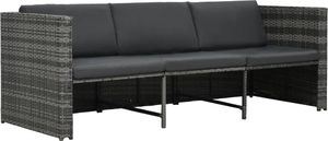 vidaXL 4 częściowy zestaw wypoczynkowy do ogrodu, poduszki, rattan PE, szary (48145) 3