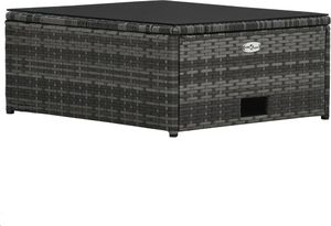 vidaXL 4 częściowy zestaw wypoczynkowy do ogrodu, poduszki, rattan PE, szary (48145) 5