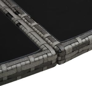 vidaXL 7 częściowy zestaw mebli ogrodowych z poduszkami, rattan PE, szary (48144) 5