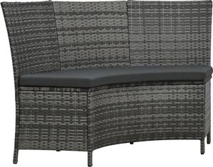 vidaXL 7 częściowy zestaw mebli ogrodowych z poduszkami, rattan PE, szary (48144) 6